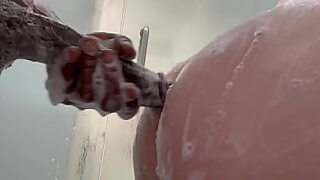 Mom and grendpa fuck mom shower